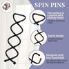 FANDAMEI 50PCS Spiral Hair Pins Spin Pins NonScratch Round Tips Twist Screw Hair Pin for Women Bun Hair Style DIY Spiral