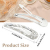 WLLHYF 2Pcs Rhinestone Hair Clips Metal Snap Hairpins Bling Crystal Hair Barrettes Glitter French Barrettes Duckbill Hai