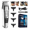 KEMEI Trimmer Cordless Hair Clipper for Men Professional Electric Beard Trimmers Barber Hair Cuttings Kit Zero Gapped T