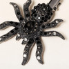 Xerling Gothic Spider Halloween Hair Accessory for Women and Girls Black Gem Hair Piece Alligator Hair Clip Duckbill Bar