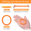 100PCS 2 Inches Fluorescent Hair Ties for Women Girls Sublaga Seamless Thick Fluorescent Hair Band Elastic Hair Ties No