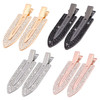 Magicsky 8PCS No Crease Hair ClipsRhinestone No Bend Flat BarrettesDiamond Metal Pin for Makeup BangStyling Tool for Wom