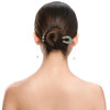 Lurrose Double Prong Hair Pin U Shaped Crystal Chignon HairPin Stick Hairstyle Accessory for Women GirlsBlue