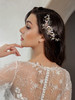 SWEETV Gold Wedding Hair Clip Comb Handmade Bridal Hair Accessories for Women Wedding