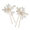 SWEETV 2Pcs Handmade Wedding Hair PinsFlower Bridal Hair PinBeaded Wedding Hair Accessories for Brides