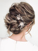 SWEETV 2Pcs Handmade Wedding Hair PinsFlower Bridal Hair PinBeaded Wedding Hair Accessories for Brides