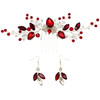 Bridal Crystal Hair Comb and Earrings Set Elegant Bride Wedding Hair Piece Accessories for Women Prom Party Photography