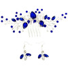 Bridal Crystal Hair Comb and Earrings Set Elegant Bride Wedding Hair Piece Accessories for Women Prom Party Photography
