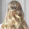 BETITETO Bridal Hair Comb Emerald Green Crystal Wedding Hair Piece Pin Accessories for Women Girls Party Black