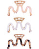 Metal Hair Claw Clips 35 Inch Hair Clips Sinide Large Cellulose Acetate Cutout Tortoise Shell Barrettes Clips for Long T