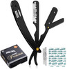Utopia Care Professional Straight Razor for Men, Barber Straight Edge Razor Safety with 100 Pack Blades, Black online at globaldelivered
