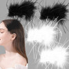 4 Pcs Ostrich Feather Hair Clips Retro Hairgrip Vintage Elegant Luxury Headpiece Bride Party Festival Wedding Jewelry Ac