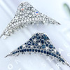 2 Pcs Rhinestone Vintage Claw Hair Clips Metal Hair Claw Star Crystal Sparkly Hair Clamps Retro Fancy Hair Claw Jaw Clip