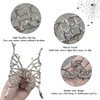 Metal Silver Hair Clips for Women Spider Web Hair Accessories for Thick Hair Gothic Hair Barrettes for Hair Style Nonsli