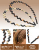 HYFEEL Wavy Headbands Plastic Skinny Thin NonSlip Flexible Hair Bands Simple Hoops Hair Accessories for Women 2 Pack Tor