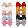 YanJie 45 Nylon Bow Headbands for Baby Girls Handmade Tied Bows Hair Accessories for Infants and Toddlers 10 Pieces