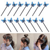 DIYstore 24 Pcs Blue Butterfly Hair Clips Mini Bangs Clips NonSlip Hair Clips Barrette Clip Hair Accessories for Girls a