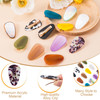 HINZIC 16pcs Teardrop No Bend Hair Clips Tiny Small No Crease Bangs Creaseless Hair Clips Flat Duckbill Acrylic Resin Ba