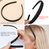LAPOHI 8 PCS Fashion Effortless Plastic Headbands with Teeth Comb Black Skinny Headbands No Slip Hair Bands for Women Me