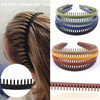 LAPOHI 8 PCS Non Slip Fashion Effortless Plastic Headbands with Teeth Comb Skinny Hair Bands for Women Men Teen GirlsSho