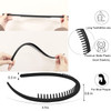 LAPOHI 8 PCS Non Slip Fashion Effortless Plastic Headbands with Teeth Comb Skinny Hair Bands for Women Men Teen GirlsSho
