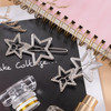 OIIKI Star Hair Clips Pins Silver 8pcs Star Hair Barrettes Elegant Metal Hair Clips Rhinestone Hairpin Hollow Geometric