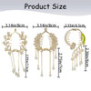 3 PCS Jewelry Rhinestone Hair Claw Clips for Women Long Tassel Hair Claw Clips Non Slip Hair Accessories Hair Barrettes