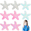 8 PCS Starfish Hair Clips for Girls Beach Sea Star Hair Pins Starfish Sequin Mermaid Costume Hair Accessories Multicolor