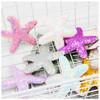 8 PCS Starfish Hair Clips for Girls Beach Sea Star Hair Pins Starfish Sequin Mermaid Costume Hair Accessories Multicolor