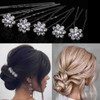 40Pcs Bridal Wedding Hair Pins BetterJonny Crystal Pearl Flower Hair Barrettes UShape Hair Clips for Wedding Prom Bride