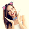 Halloween Mouse Ears Headband Bow Tie Tail Gray Mouse Hair Hoops Bands Women Bowtie Animal Headpiece Hairband Christmas