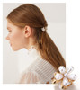 Mini Pearl Hair Barrettes for Women Girls 10pcs Sweet Artificial Pearl Hair Clips Flower Pins Clips for Party Wedding Da