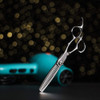 AOLANDUO 6 Inch Professional Hairdressing Scissors High End AICHI Steel Handcrafted Hair Scissors Razor EdgeOffset Desig