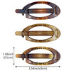 6 Pcs French Oval Hair Barrette Clip Plastic Bun Ponytail Holder Strong Hold Grip Hair Clips Closure Hairpin No Metal Ha