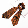 DINPREY 6 Pcs Stripe Scarf Scrunchies Silk Satin Scarf Chiffon Scrunchies Gingham Stripe Hair Scarves Soft Plaid Scarf H