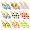 18PCS No Bend Hair Clips Checkerboard No Crease Curl Pins Acrylic Resin Flat Styling Colorful Bang Seamless Duckbill Bar