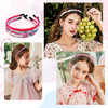 Candygirl Toddler Girls Headbands Thin Plastic Head Bands for Girls Kids Cute Heart Floral Cloth Fabric Covered Hairband