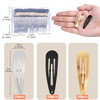 60 Pcs Snap Hair Clips with Storage Box 2 Inch No Slip Metal Hair Clips Barrettes for Styling Hair Pins Accessories for