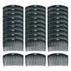 Cinaci 30 Pack Clear White Black Brown Plastic Hair Side Combs Slide Bun Holder with 23 Teeth DIY Headpieces Clips Grips