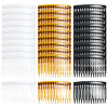 Cinaci 30 Pack Clear White Black Brown Plastic Hair Side Combs Slide Bun Holder with 14 Teeth DIY Headpieces Clips Grips