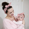 Cinaci 12 Pack6 Set Floral Print DIY Parentchild Mom Mum Mommy and Me Baby Girl Toddlers Rabbit Ear Bow Headbands Hair A