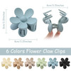 6PCS Matte Flower Hair Clips Large Claw Clips for Women Thick Hair Big Cute Dasiy Hair Clips Non Slip Strong Hold for Wo