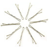 Dofash 100Pcs 35CM138IN Mini Bobby Pins Blonde Hair Pins Long Bobby Pins Tiny Hair Pins with Gift Box for Women Girls Fi