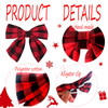 6pcs Christmas Hair Bow Clips for Girls4Inch Buffalo Plaid Barrettes Accessories with Alligator Hairpins Gifts for Women