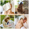 HAIMEIKANG 3 Pieces Floral Elastic Hair Scarf Headband Chiffon Head Kerchief Hairband Head Scarf Hair Bandanas with Hair