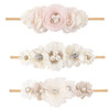 BFNAAgirl Baby Girl Headbands Nylon Flower Elastic Hairbands 3pcs Hair Accessories Gift for Newborn Infant Toddlers