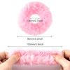 OIIKI Pink Fuzzy Hair Scrunchies 14pcs Furry Hair Scrunchies Furry Hair Bands with Faux Rabbit Fur Elastic Hair Tie Pony