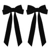 2PCS Velvet Hair Bows Black Hair Ribbon Clips Big Fall Alligator Clips Hair Accessories for Women Girls Toddlers Kids Ba