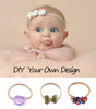 catin Super Soft Nude Nylon Headband For Newborn Baby Kids High Stretchy 20 Pcs For DIY Crafts