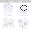CN Large Cheer bow 8 Girls Ponytail Holders Jumbo Teams Cheerleaders Hair Bows Competition Sports Elastic Hair Ties Acce